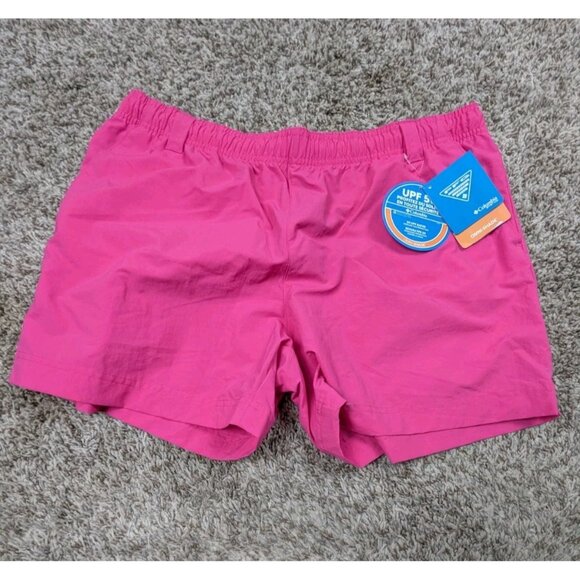 NEW Columbia Shorts Womens XL Bright Pink PFG Fishing Backcast Water 5" Inseam - Picture 1 of 7